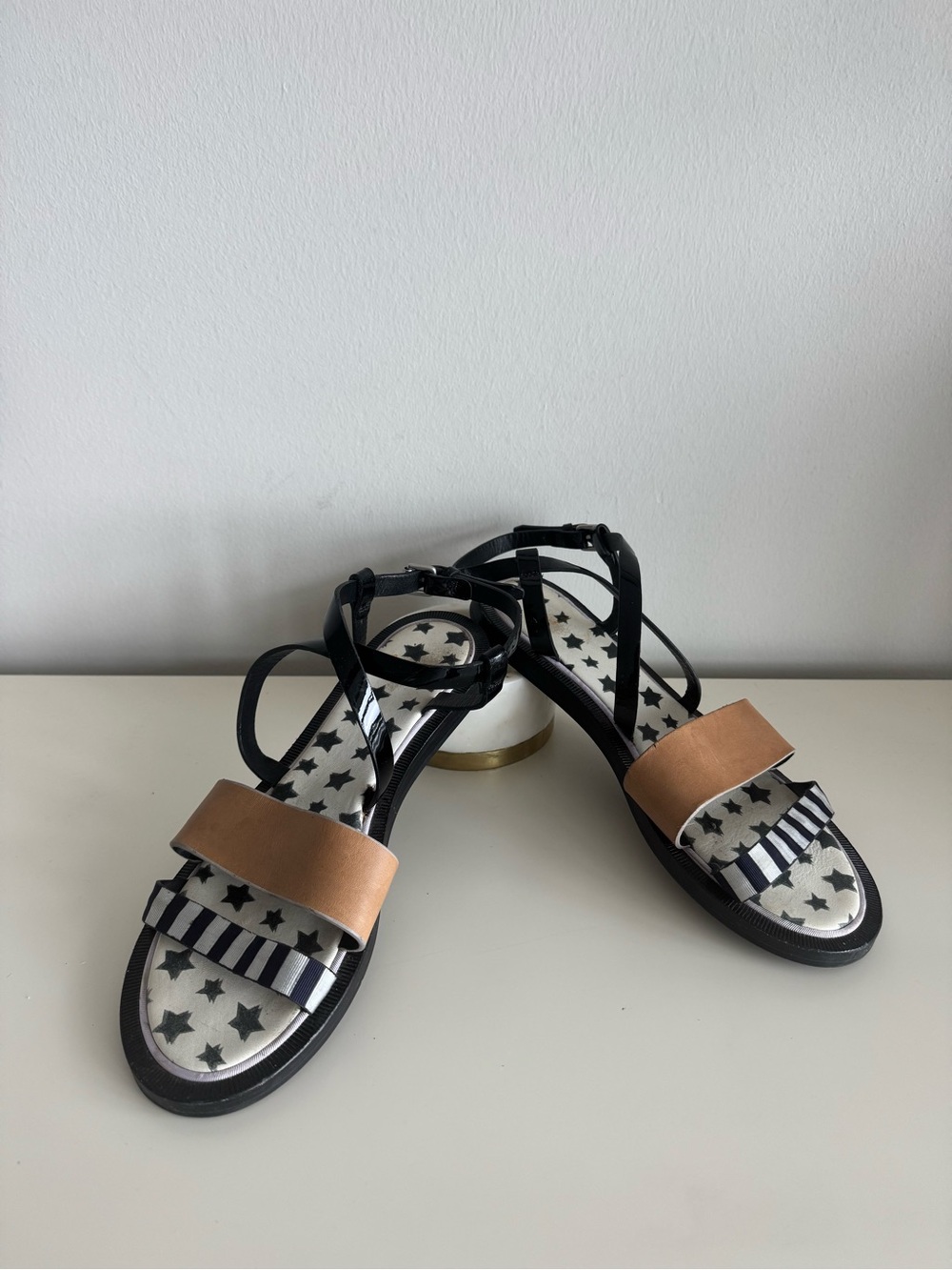 Paul Smith Flat Leather Sandals Size 38 EU